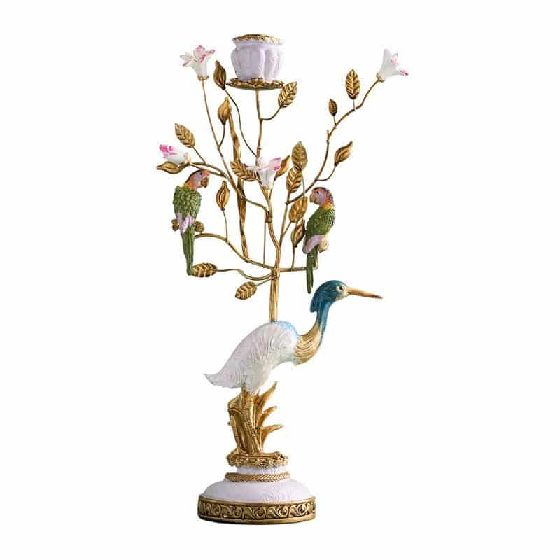 Ornate Heron Candle Holder