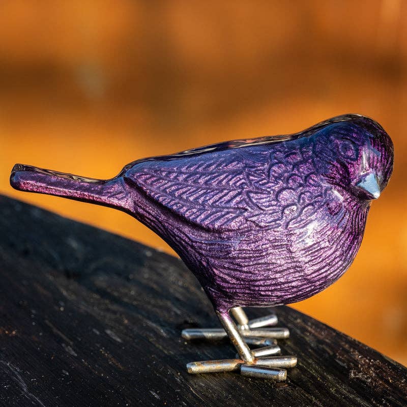 Brushed Purple Bird 12.5 cm