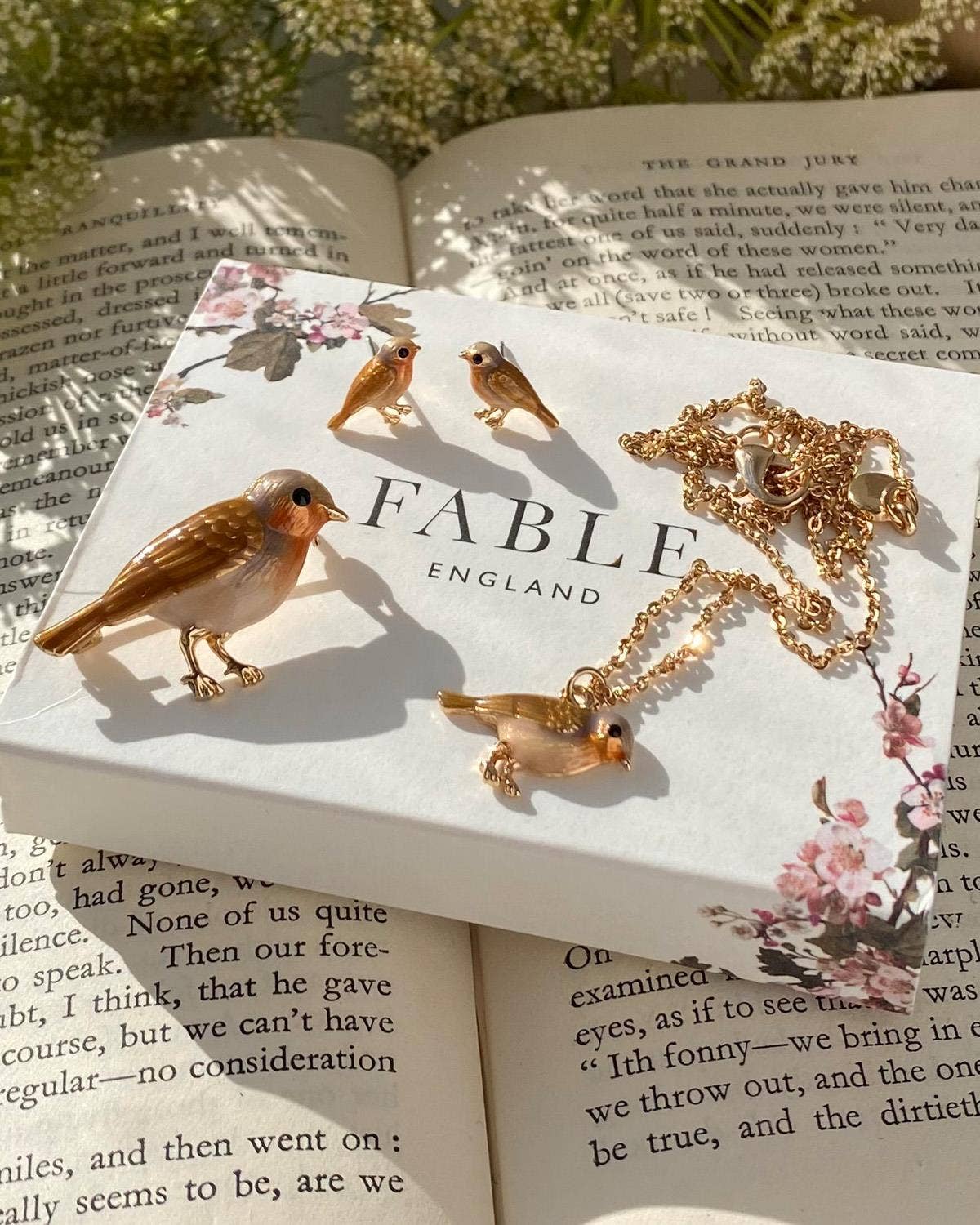 FABLE Enamel Robin Necklace