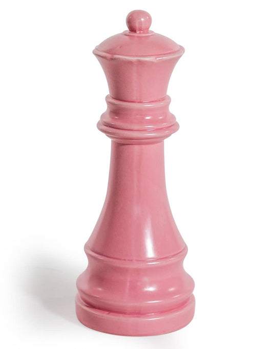 Matt Pink Large Ceramic Queen Chess Piece Ornament