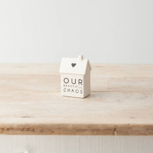 'Our Beautiful Chaos' 7cm Porcelain House