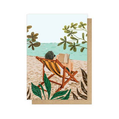 Vacay Book Club Greetings Card