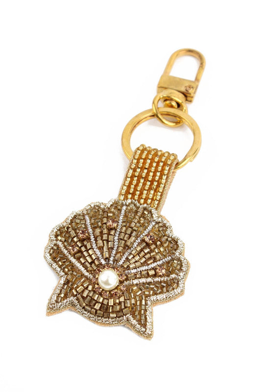 GOLD SHELL KEYRING/BAG CHARM