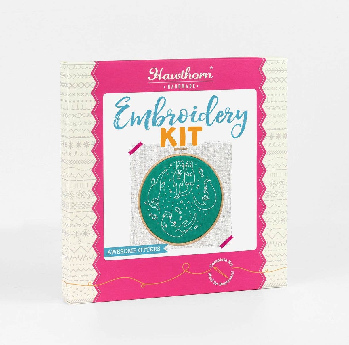 Awesome Otters Embroidery Kit | Complete Kit for Beginners