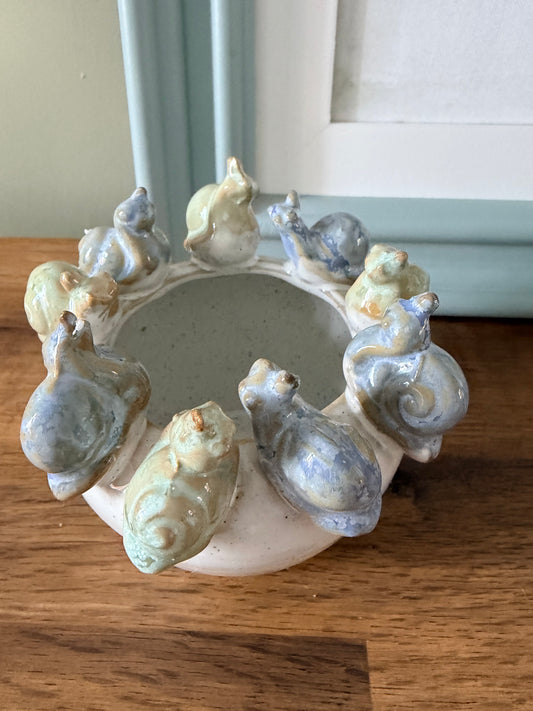 Ceramic Snail Trinket Bowl | Quirky Cottagecore Home Decor