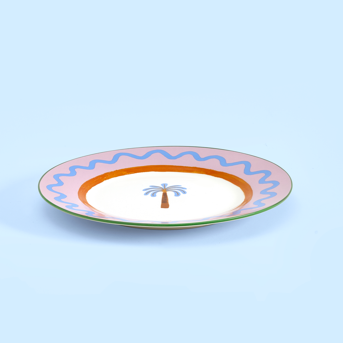 Eleanor Bowmer Electric Coast Palm Tree Dinner Plate - Single