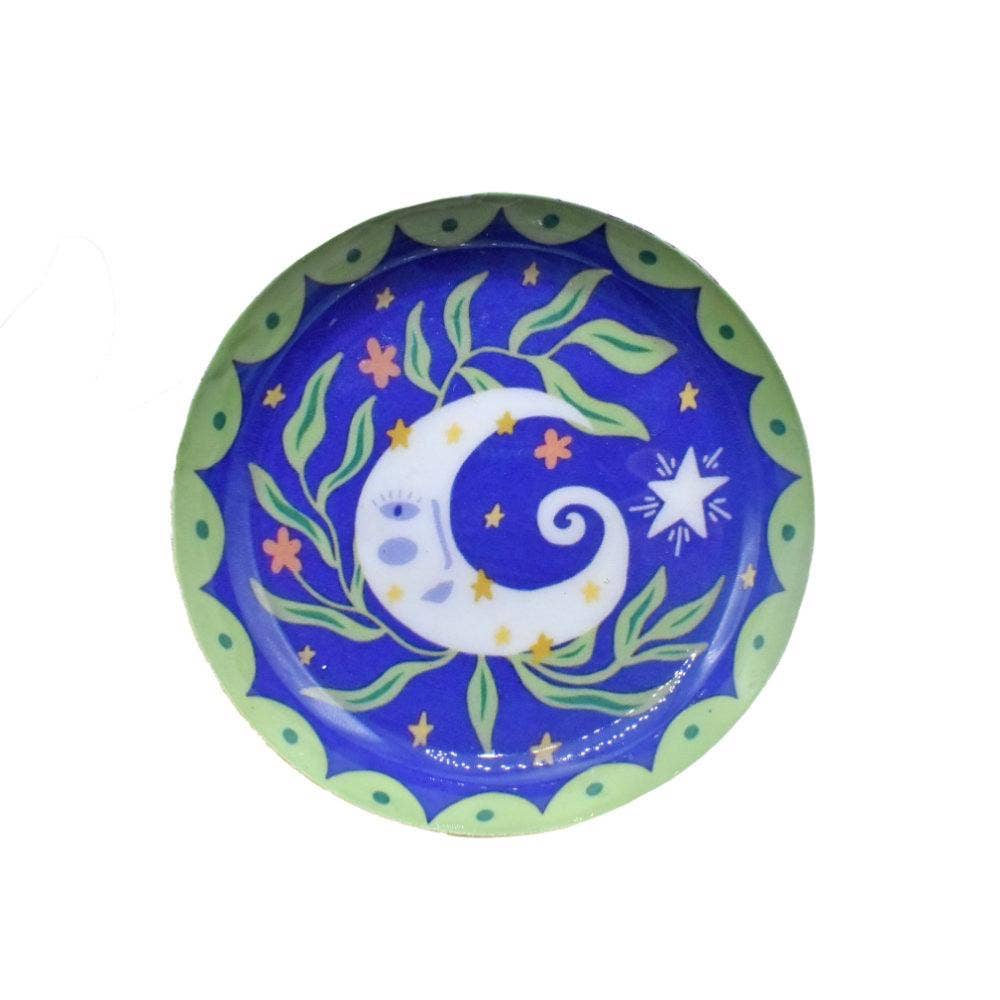 Celestial Moon Tin Trinket Dish