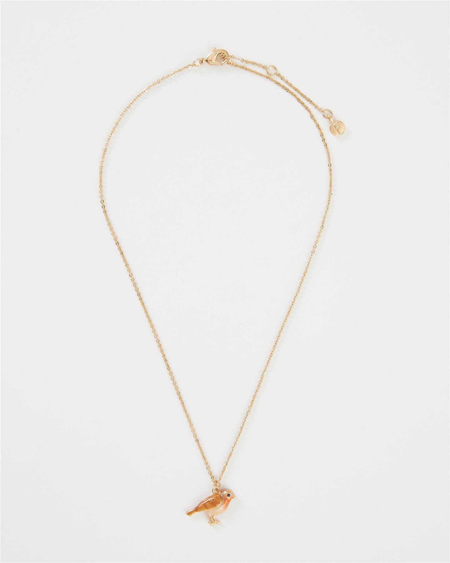 FABLE Enamel Robin Necklace