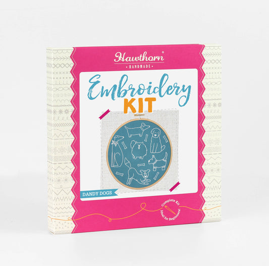 Dandy Dogs Embroidery Kit | Complete Craft Kit for Beginners