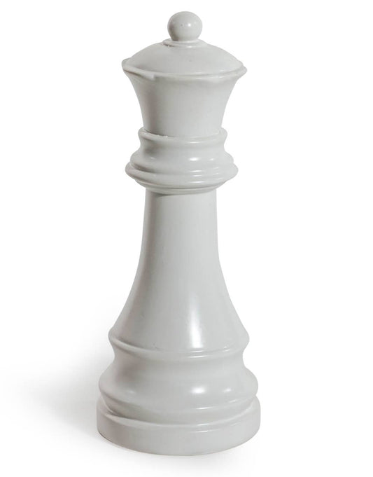 Matt White Large Ceramic Queen Chess Piece Ornament