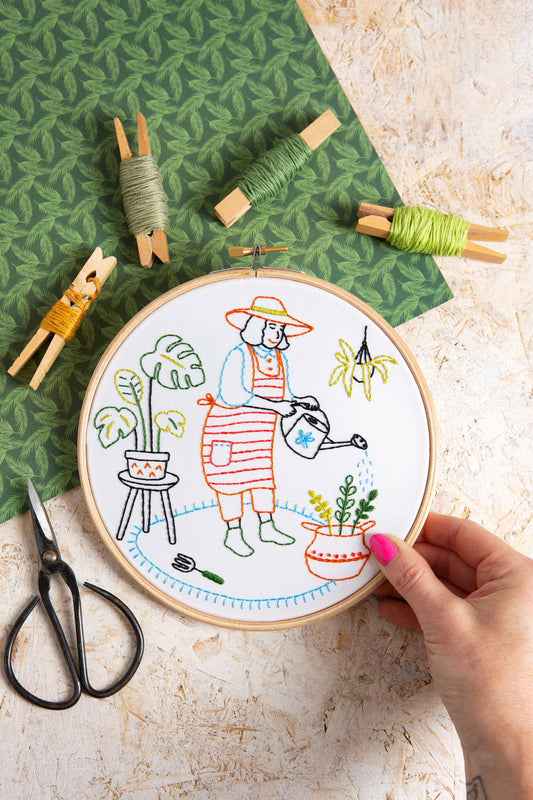 Gardening Embroidery Kit (Grow) | Complete Craft Kit