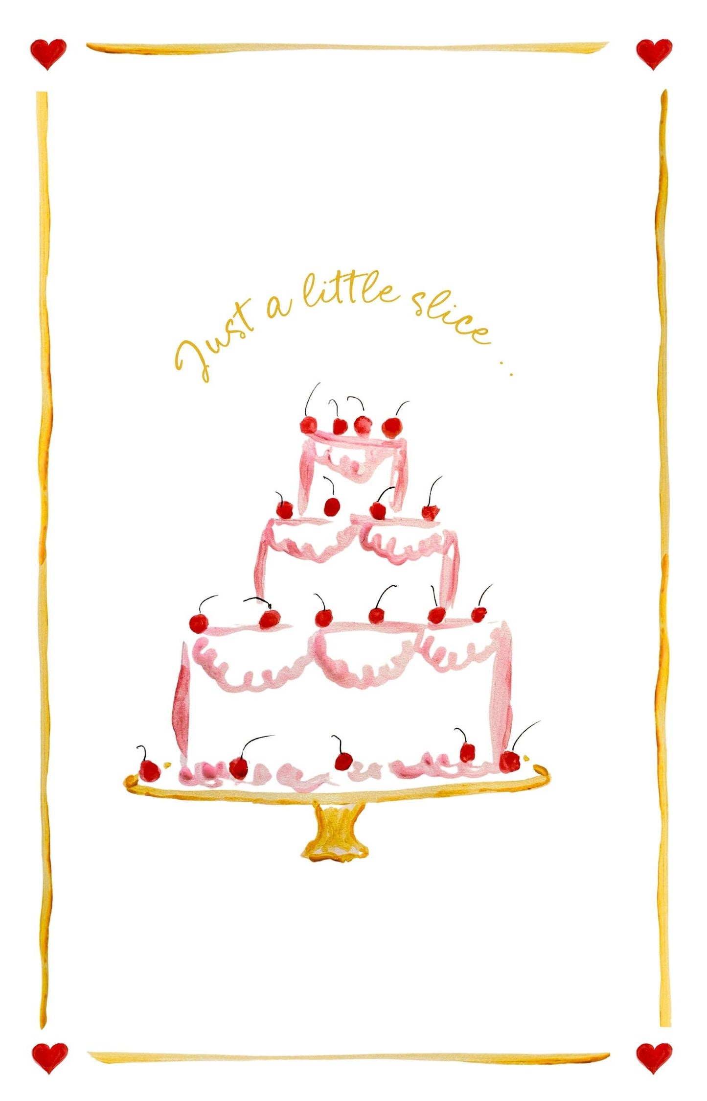 Just A Little Slice - Linen Teatowel