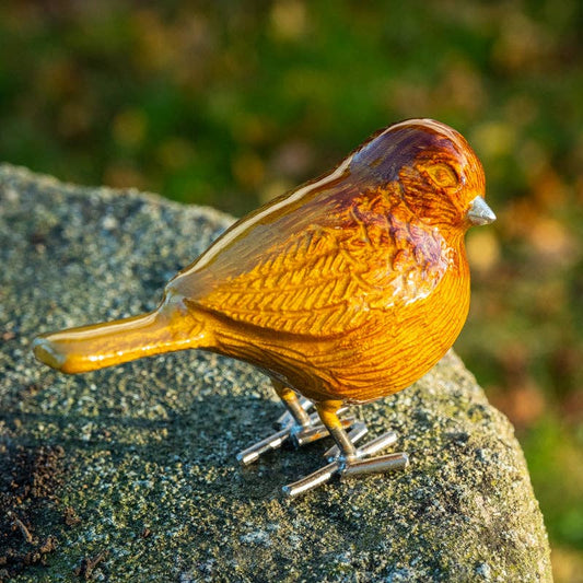 Brushed Gold Bird 12.5 cm