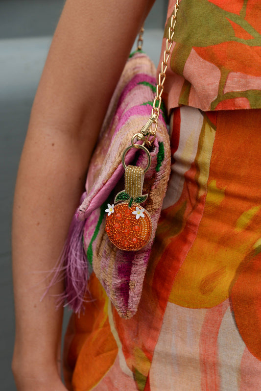 ORANGE KEYRING/BAG CHARM