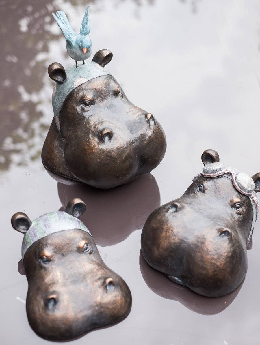 Baby Hippo Garden Ornament
