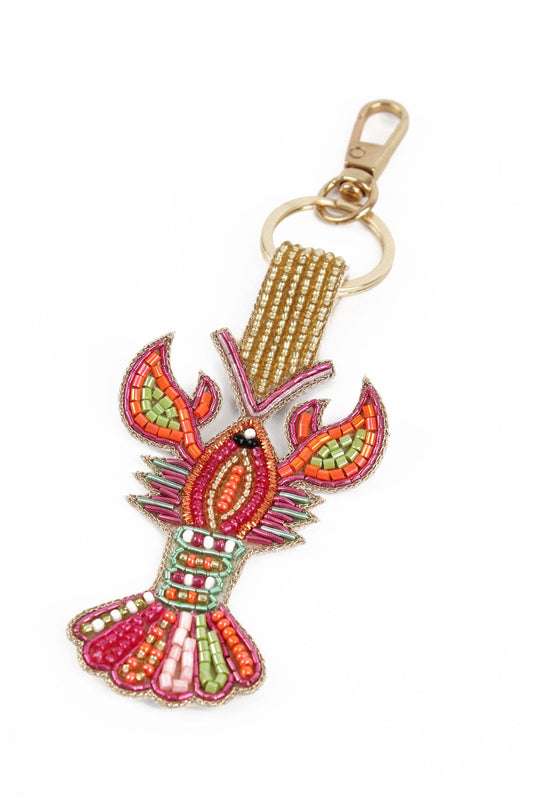 RAINBOW LOBSTER KEYRING/BAG CHARM