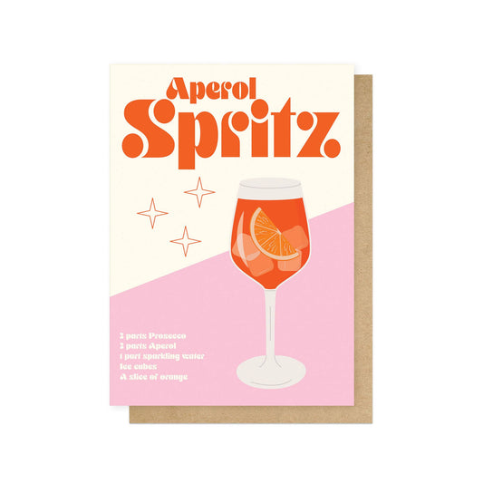 Aperol Spritz Cocktail Greetings Card