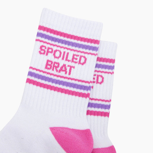 Spoiled Brat Organic Cotton Sports Socks in White
