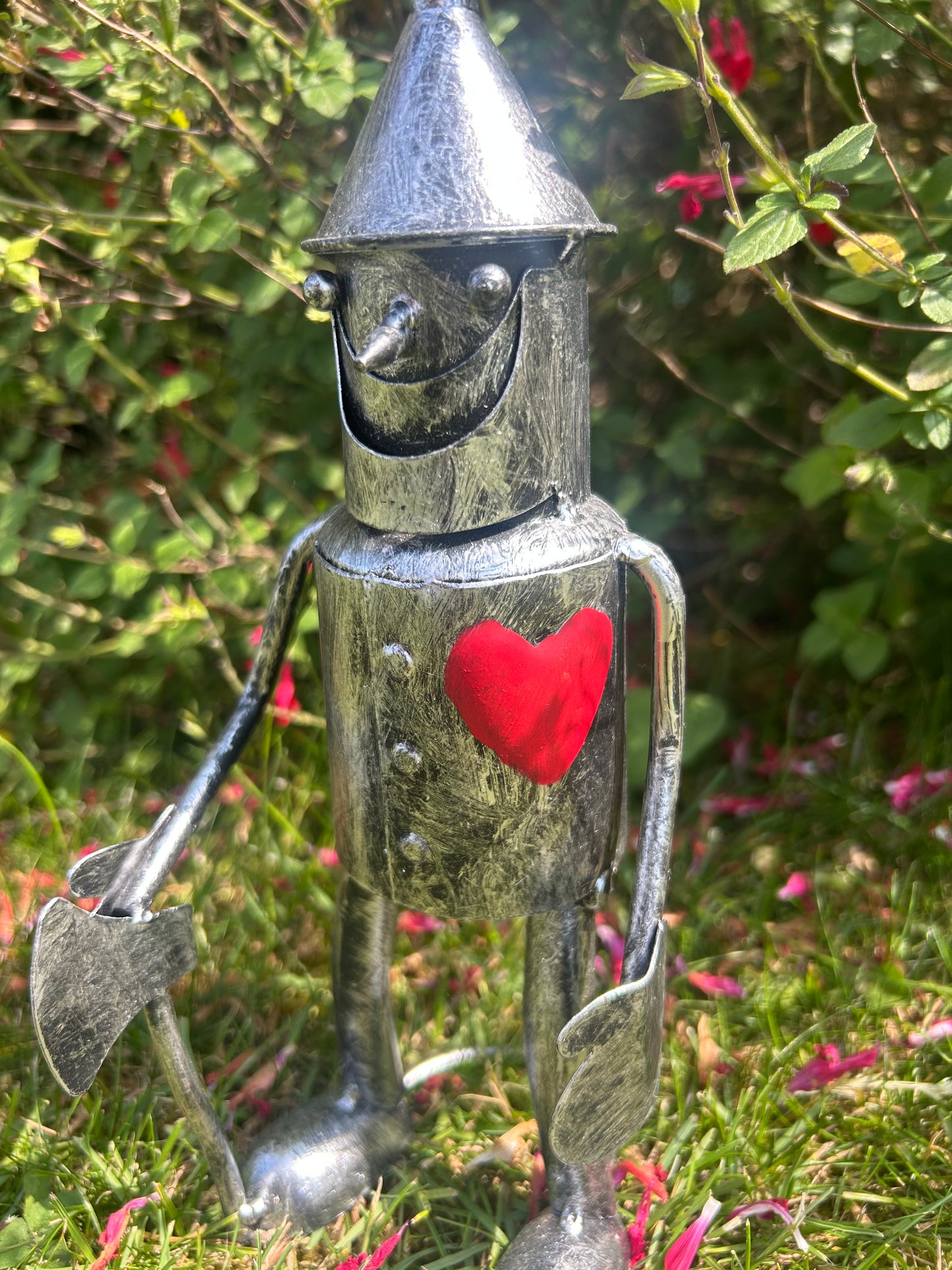 Mini standing tin man garden ornament