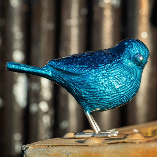 Brushed Aqua Bird 12.5 cm