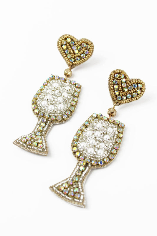 WHITE WINE SPRITZER EARRINGS