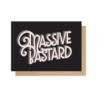 Massive Bastard Greetings Card