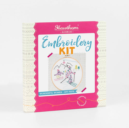 Skiing Embroidery Kit (Off-Piste) | Complete Craft Kit