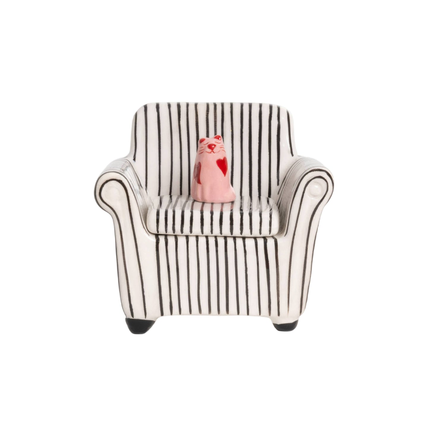 Cat on armchair trinket box