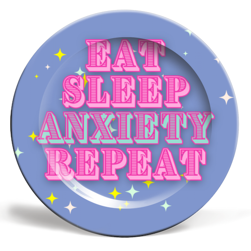 'Eat Sleep Anxiety' 6" plate