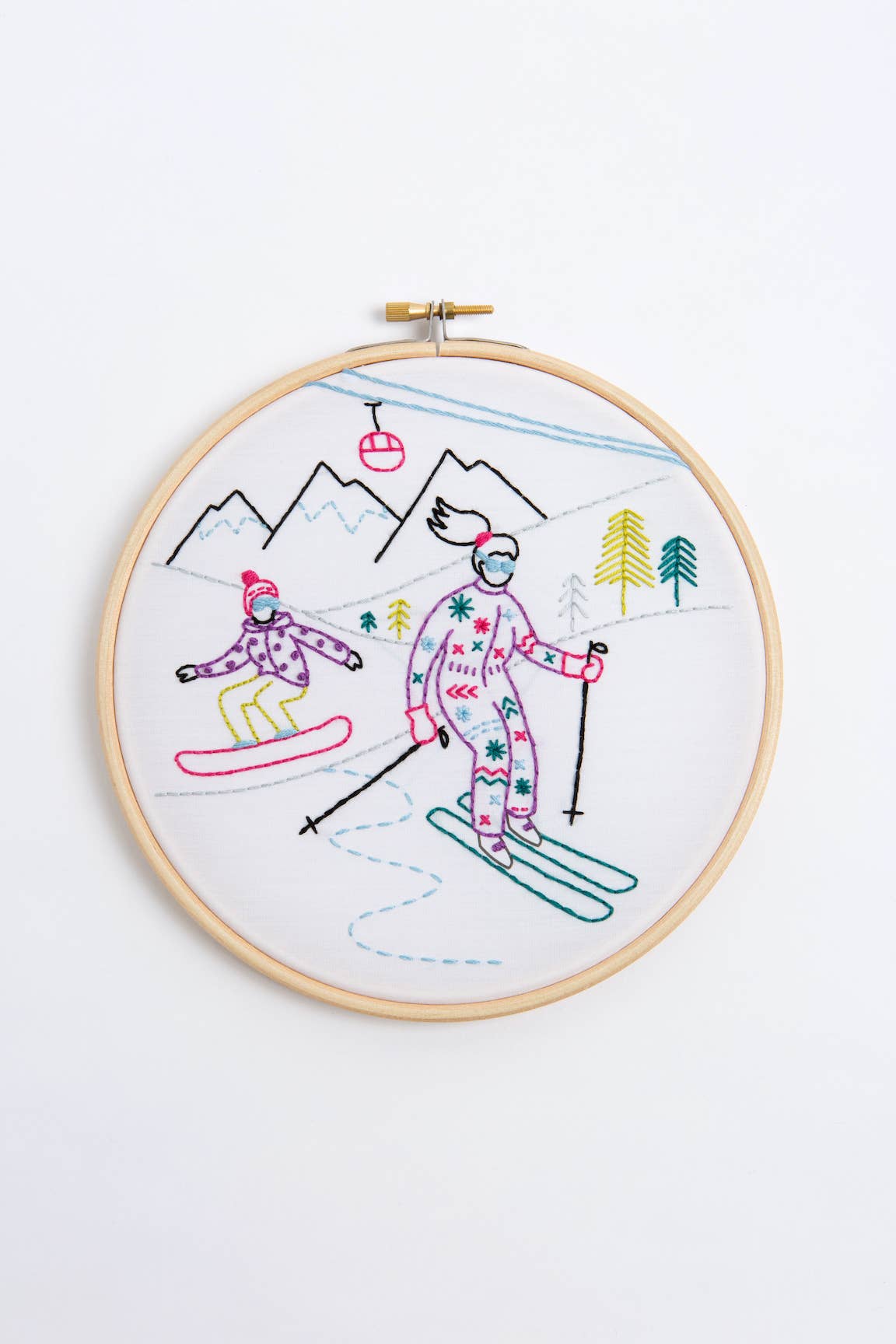 Skiing Embroidery Kit (Off-Piste) | Complete Craft Kit