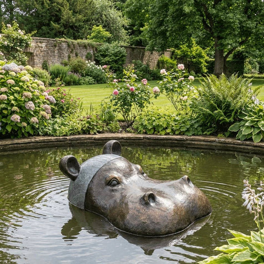 Baby Hippo Garden Ornament