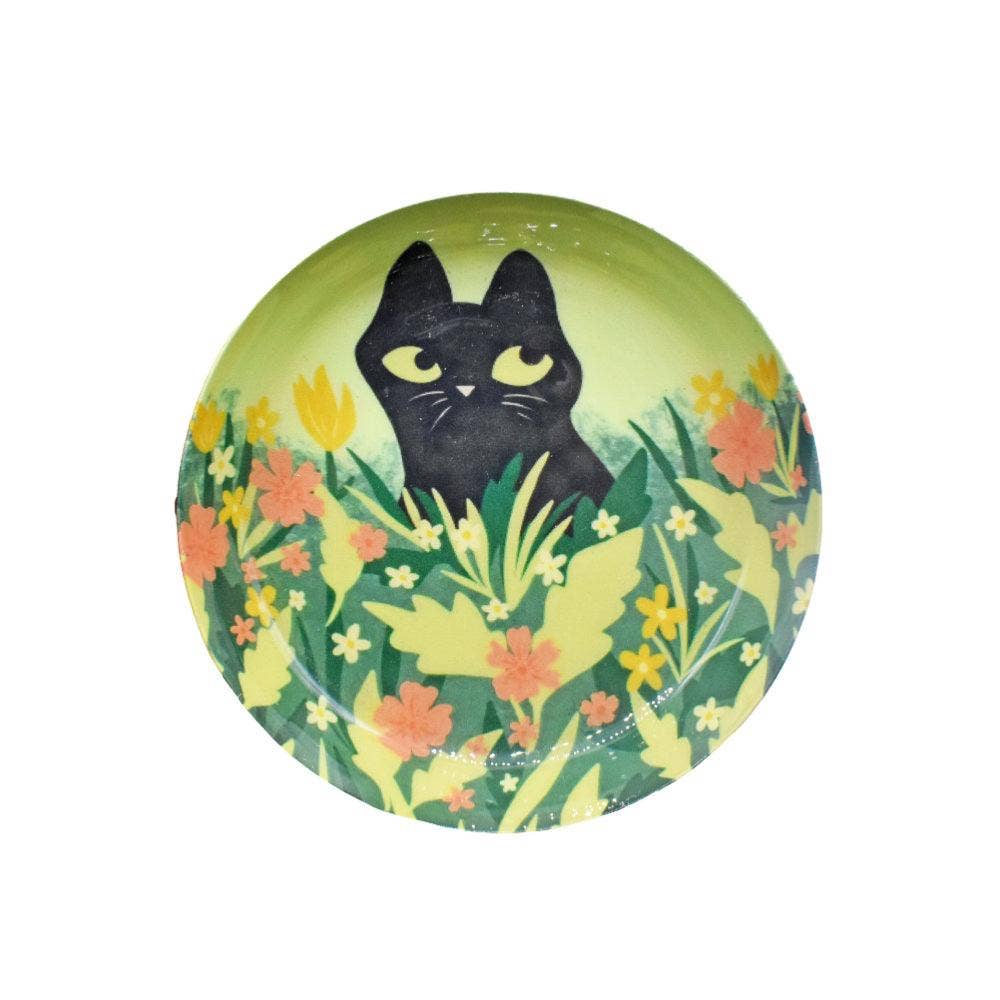 Peeping Cat Tin Trinket Dish