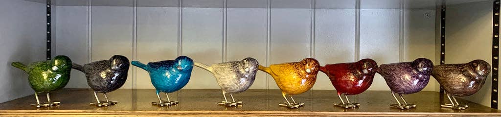 Brushed Purple Bird 12.5 cm