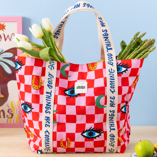 Eleanor Bowmer Checker Icons Tote Bag