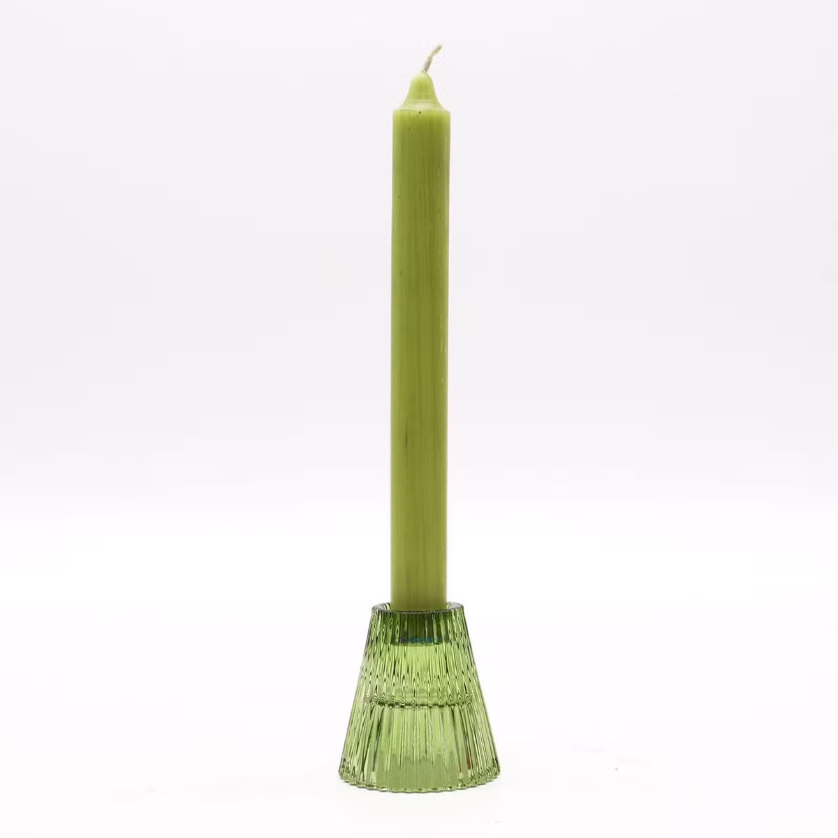 The Mini Château Reversible Glass Candle Holder - Apple Green
