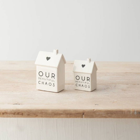 'Our Beautiful Chaos' 7cm Porcelain House