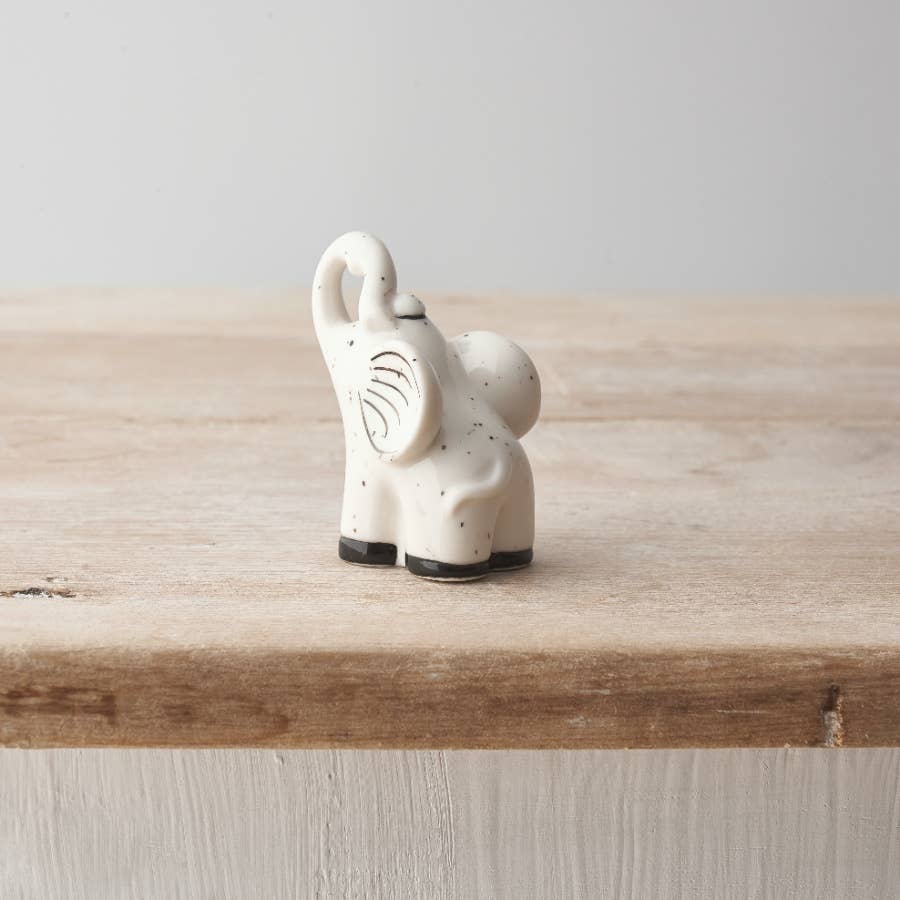 Speckle Porcelain Elephant, 6cm
