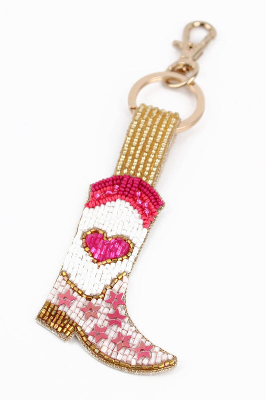 COWGIRL BOOT KEYRING/BAG CHARM