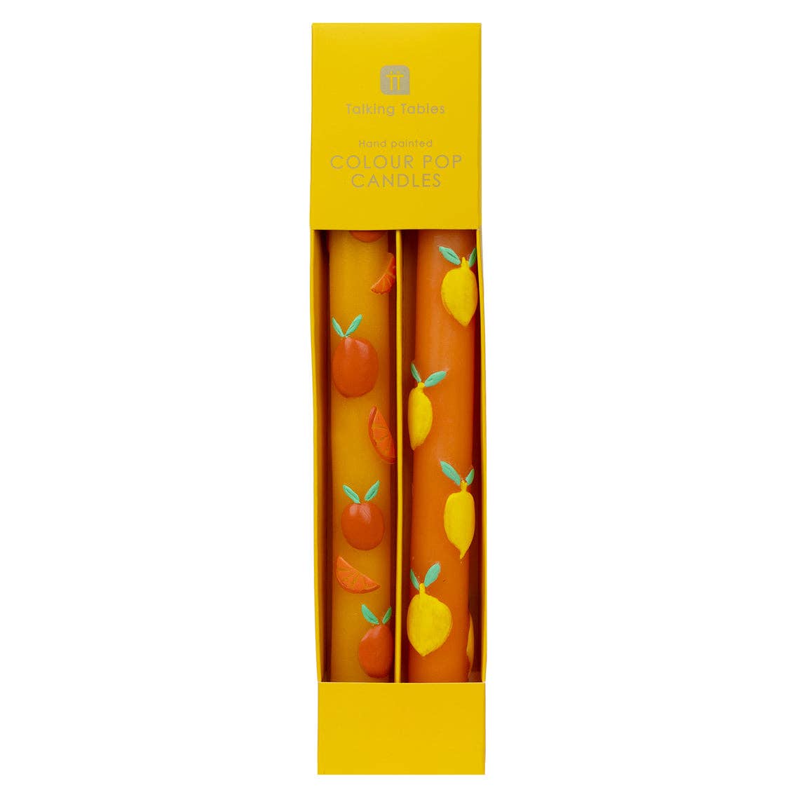 Citrus Fruit Statement Dinner Candles | 2 Pack| Summer |