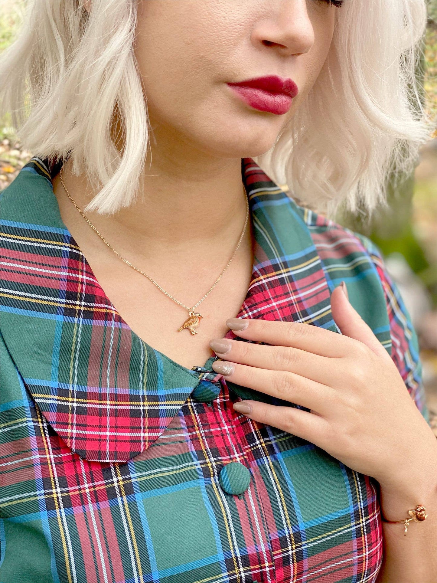 FABLE Enamel Robin Necklace