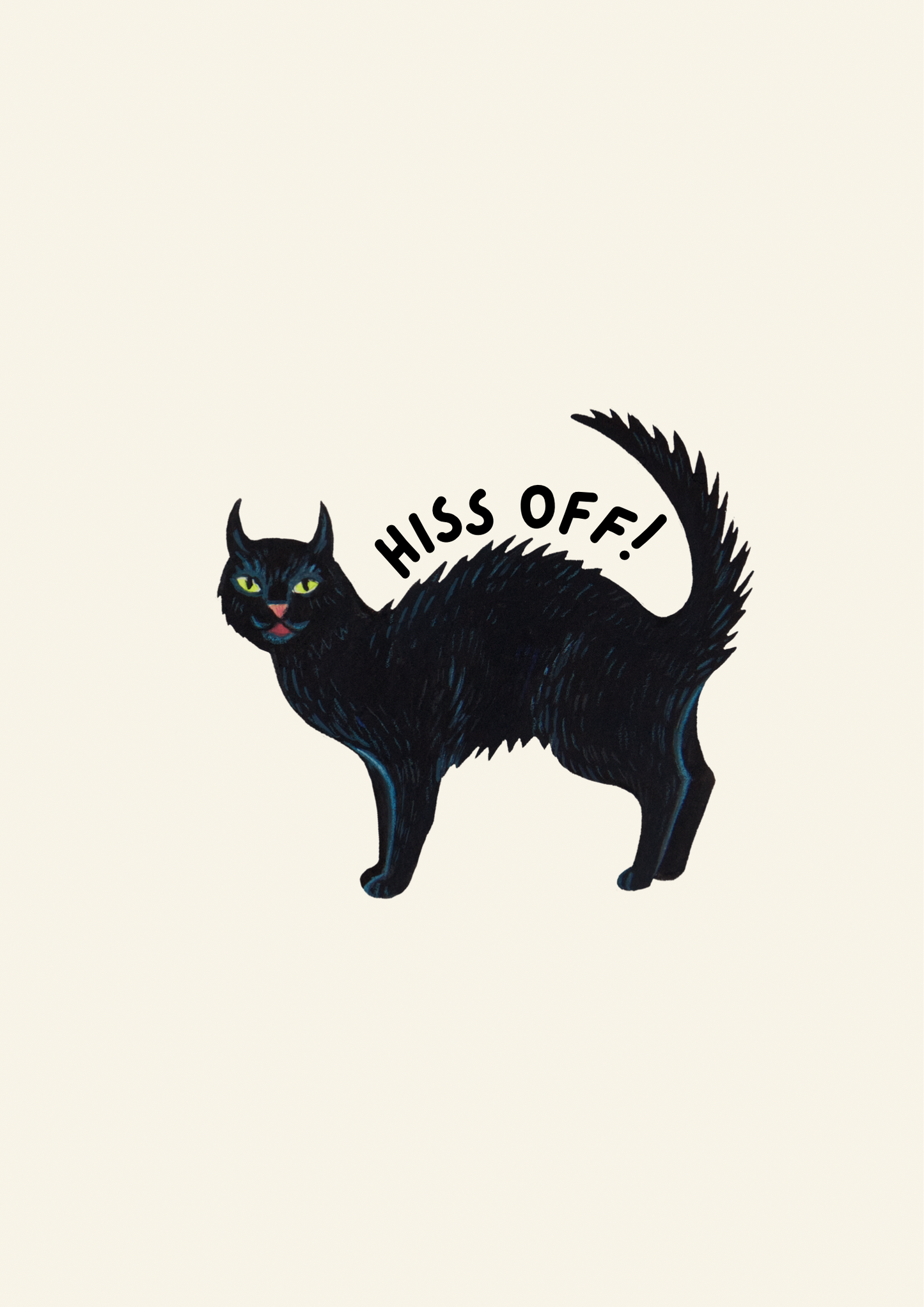 Hiss Off Cat Print