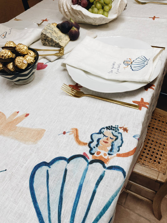 Goddess of Cocktails & Very Dirty Martini - Linen Napkin Set