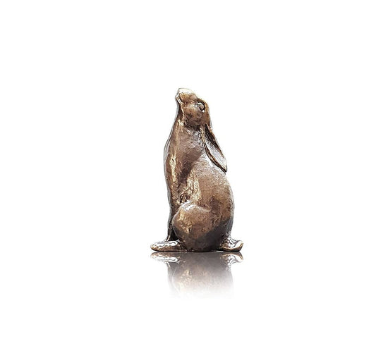 Butler & Peach Miniature Bronze Hare Moon Gazing