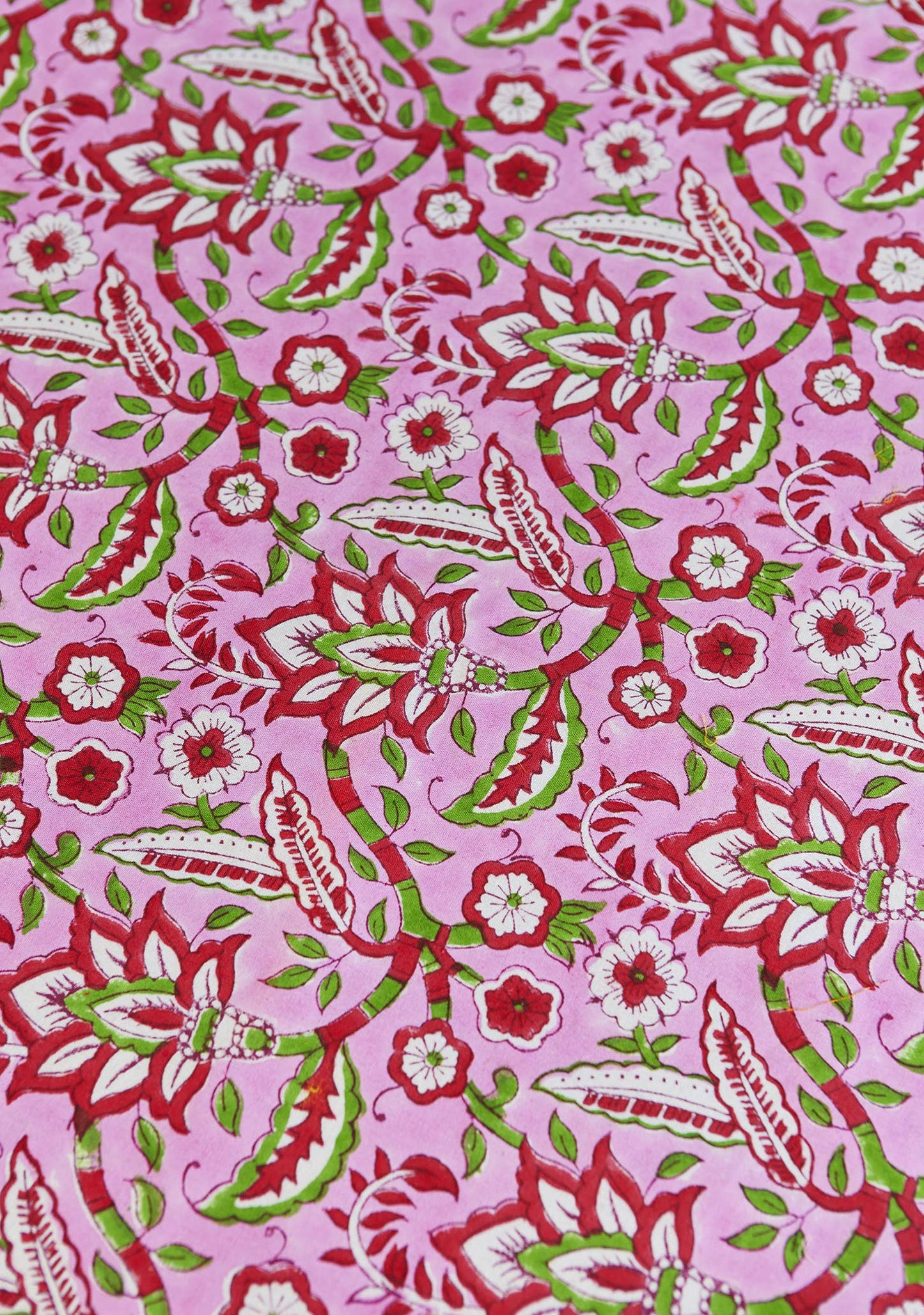 Arana Floral Block Print Tablecloth