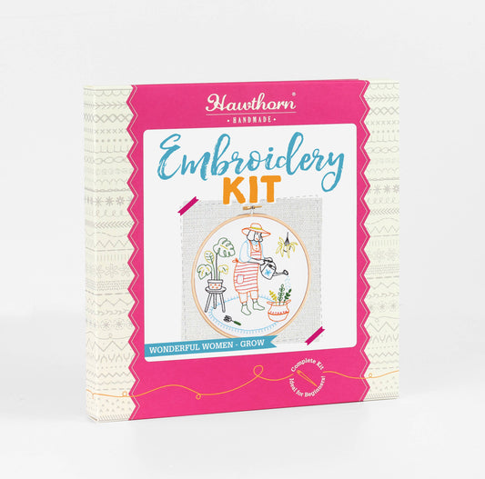 Gardening Embroidery Kit (Grow) | Complete Craft Kit