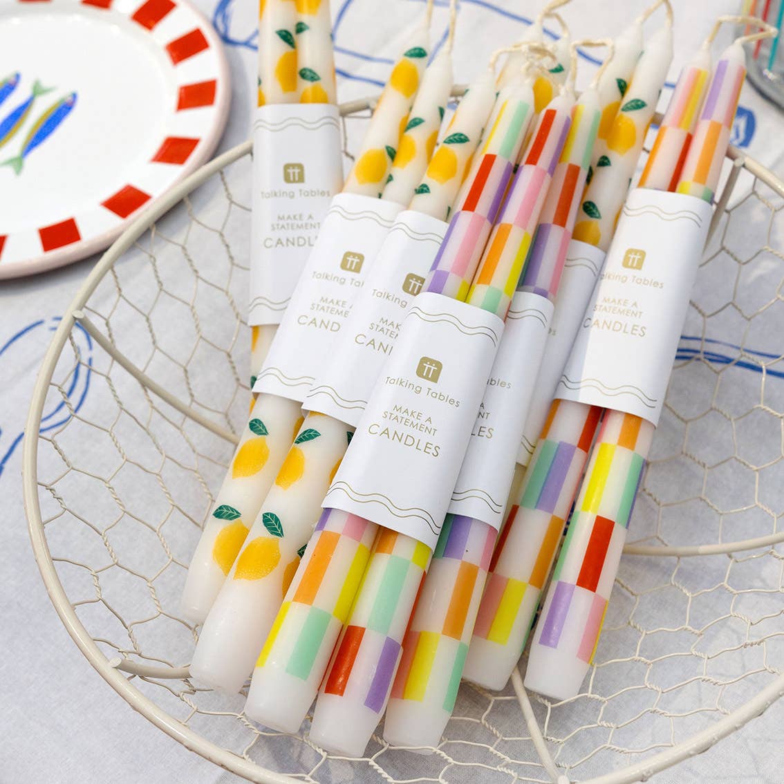 Lemon Taper Dinner Candles - 2 Pack
