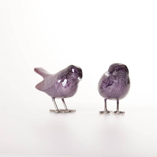 Brushed Purple Bird 12.5 cm
