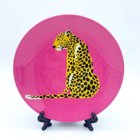 'A Leopard Sits' 6" plate