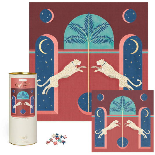 Designworks Ink Puzzle (1000 Pc) - Leaping Leopards