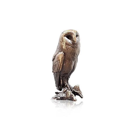 Butler & Peach Miniature Bronze Barn Owl